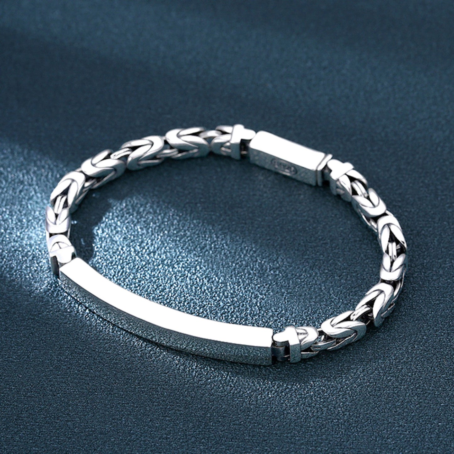 Personalized Solid 925 Sterling Silver Men Women ID Bracelet-Christmas gift for husband, wife, dad, mom, gift for boyfriend , girlfriend