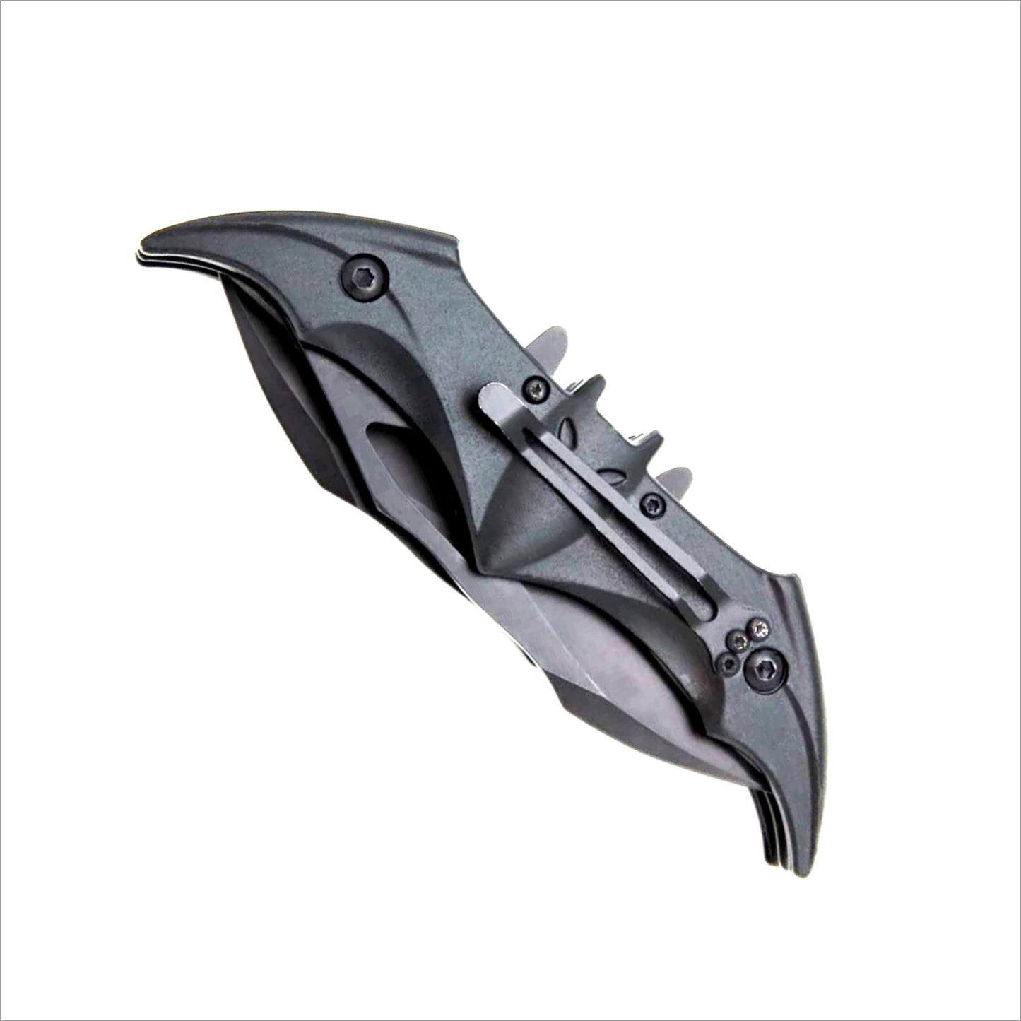 Christmas Gift -Personalized Custom Engraved BAT Twin Blade Knives Black Pocket Knife Husband Dad Boyfriend Gifts for Him Comics Cosplay