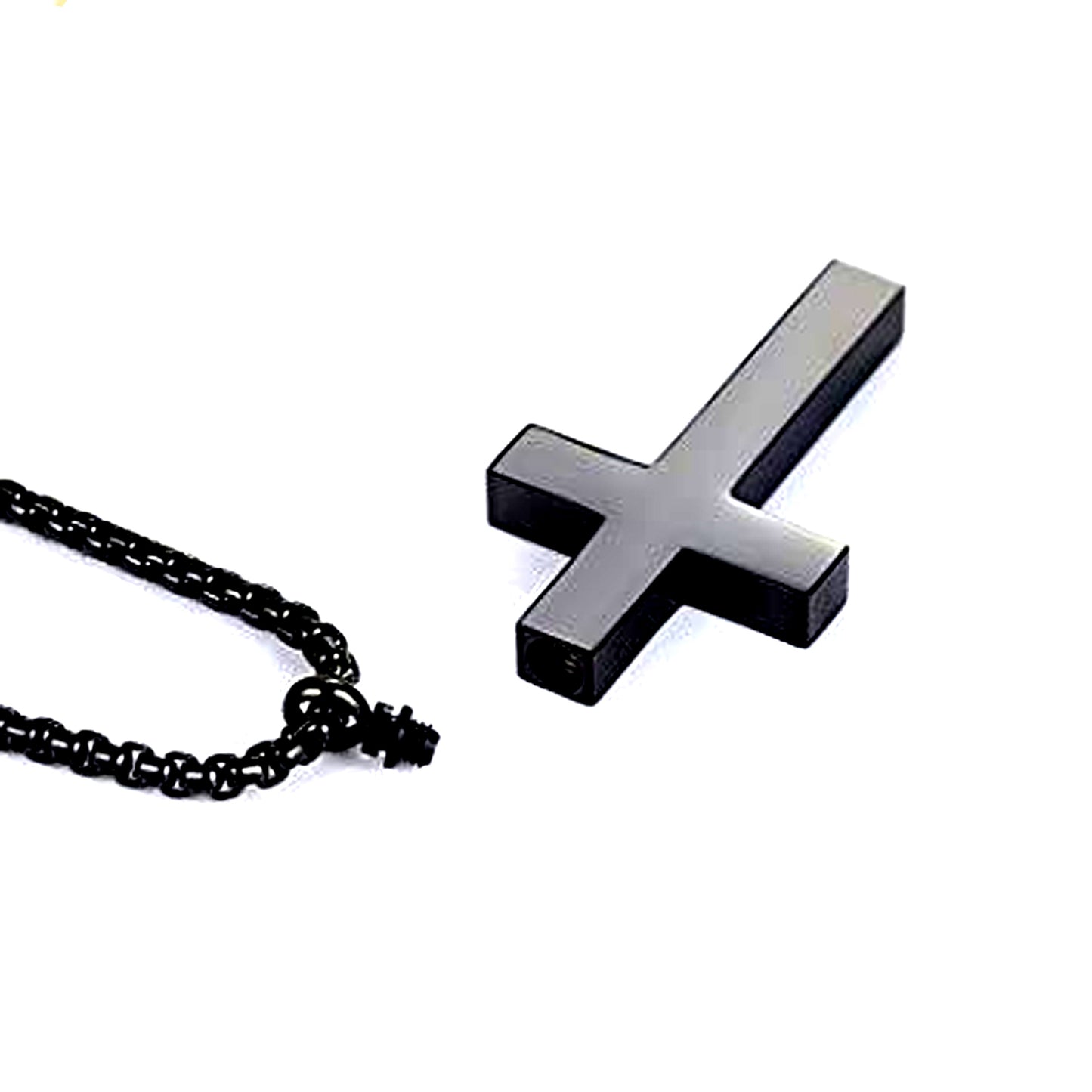 Christmas gift-Personalized CREMATION CROSS URN Necklace Ashes Jewelry Urns Waterproof Pendant Stainless Steel Memorial Ashes Keepsake-B&G
