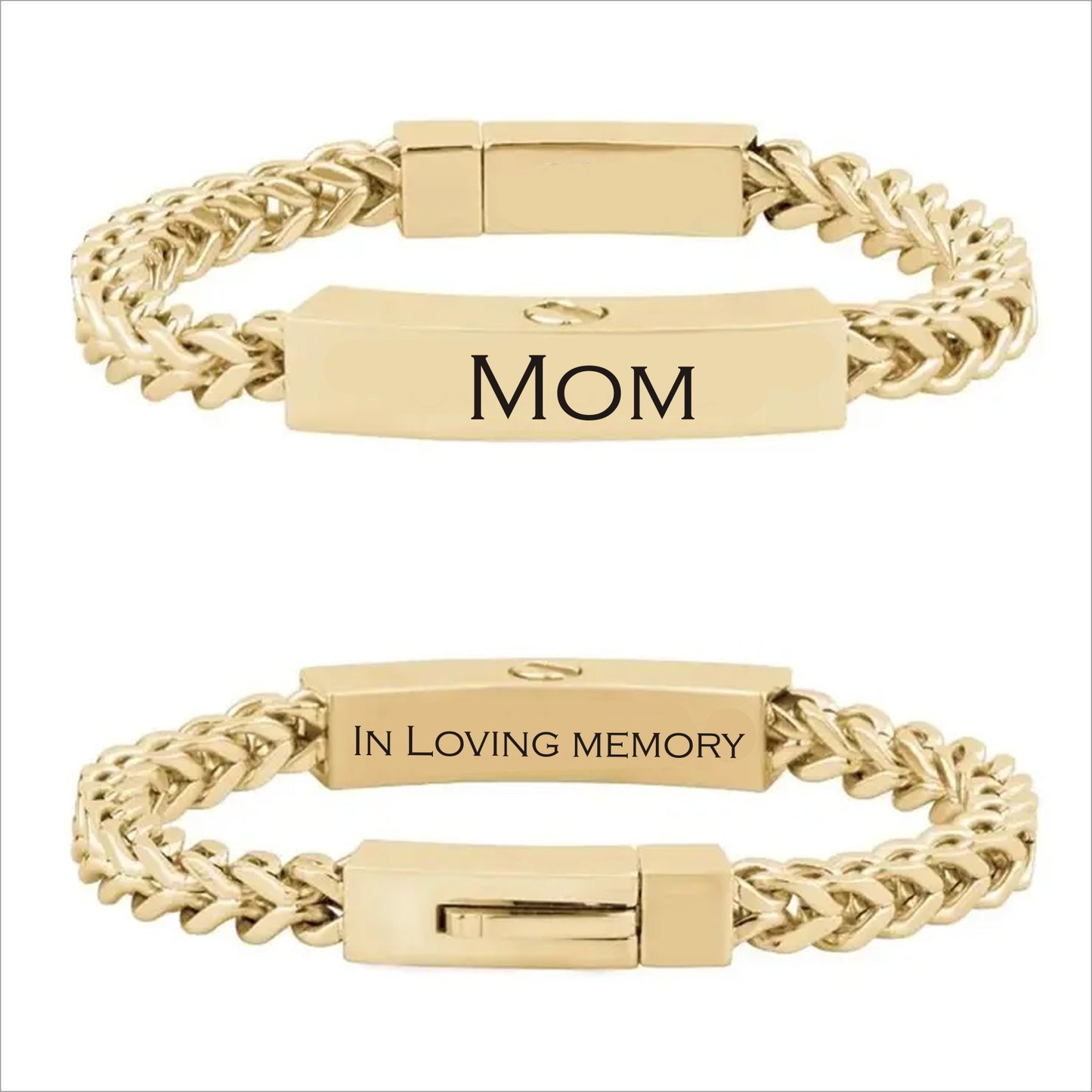 Personalized URN 18 K Gold Plated Stainless Steel Bracelet, Personalized Jewelry, URN for Human Ashes and Animal Ashes-Gift for Him, Her.