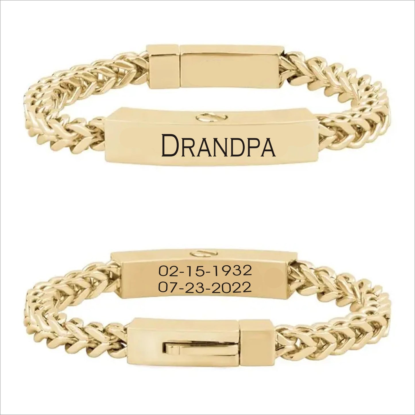 Personalized URN 18 K Gold Plated Stainless Steel Bracelet, Personalized Jewelry, URN for Human Ashes and Animal Ashes-Gift for Him, Her.